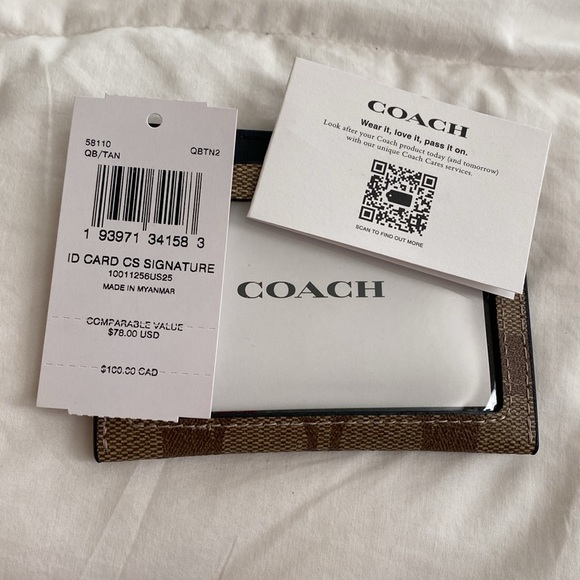 Coach | NWT Slim ID Card Case in Signature Canvas - Picture 7 of 7